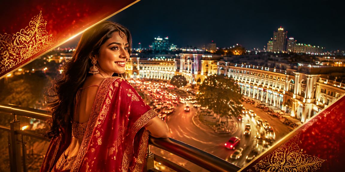Player enjoying live casino games on a mobile app in Delhi's Connaught Place