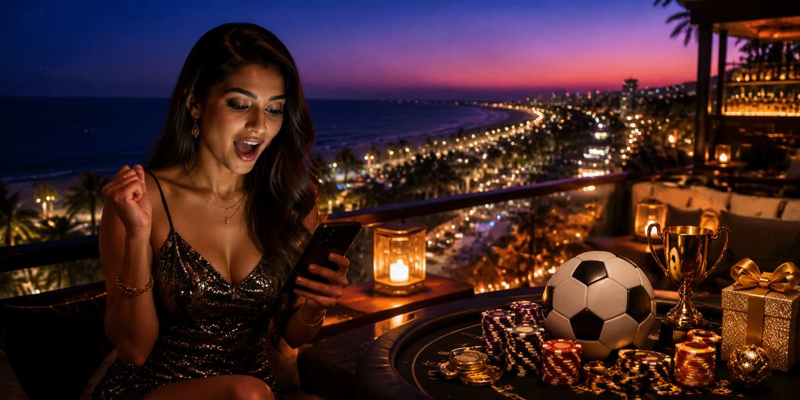 VIP football betting fans at Goa beach with lively atmosphere