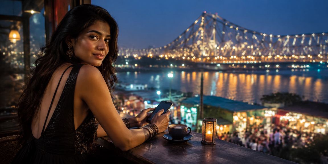 Night market in Kolkata vibrant with entertainment and lottery ticket sellers